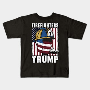 Firefighters For Trump Election Usa Kids T-Shirt